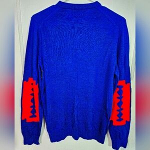ZADIG & VOLTAIRE Jeremy Patch Sweater Navy Wool Men's Knit Pullover Size L